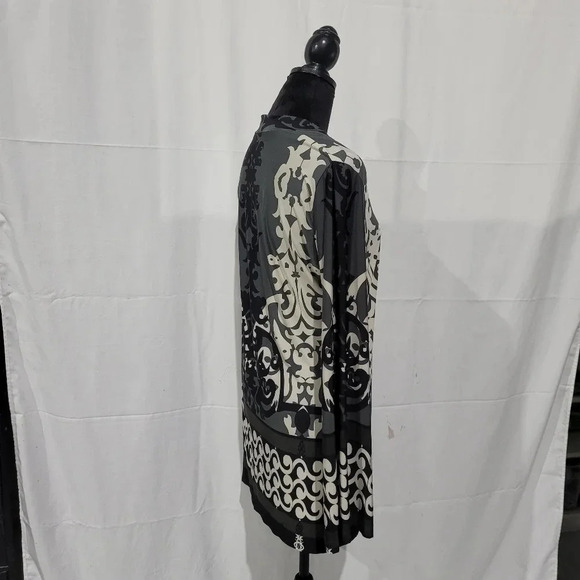 OLIAN Women's Gray Multi Monique Printed Maternity Tunic Q361601 Sz Large - Picture 7 of 9